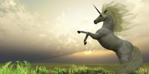 A white unicorn