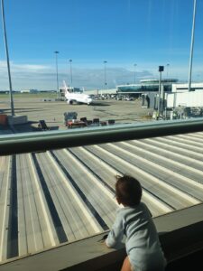 A baby in the airport