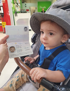 A child and his passport